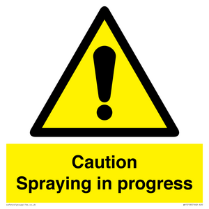Caution Spraying in progress